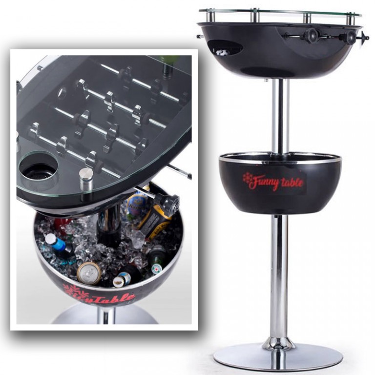 Barski sto sa stonim fudbalom Funny table crni Olimp Sport