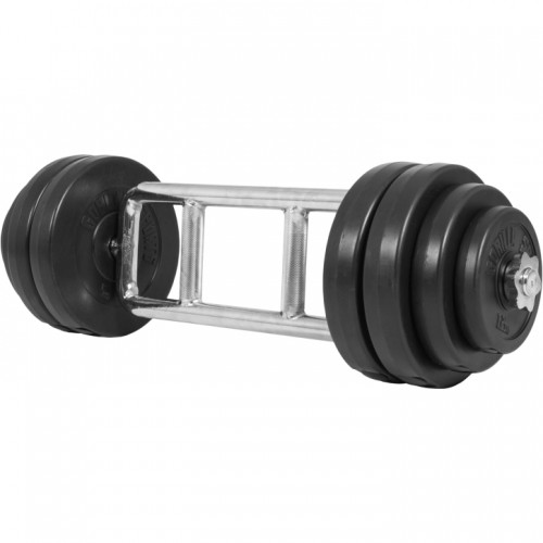 Šipka za triceps sa više rukohvata + Set plastičnih tegova 35 kg
