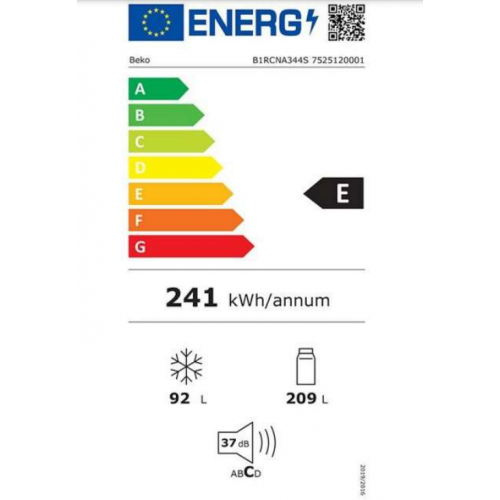 Kombinovani frižider BEKO B1RCNA344S