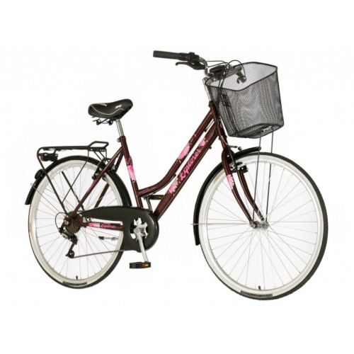 Explorer elite lady bicikla bordo roza 