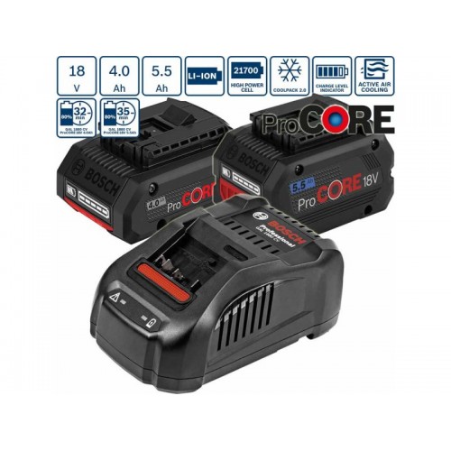 Starter set Bosch ProCORE 18V 5.5Ah + ProCORE 18V 4.0Ah