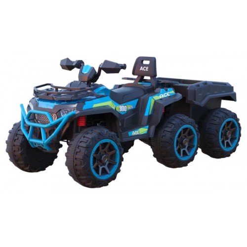 Auto na baterije ATV Veliki+prikolica Plavi 