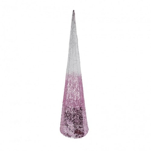 Shiny cone jelka svetlucava roze LED 80cm