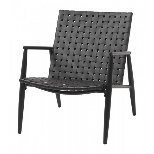 Baštenska stolica Lounge crna