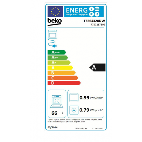 Električni šporet  FSE 64320 DW