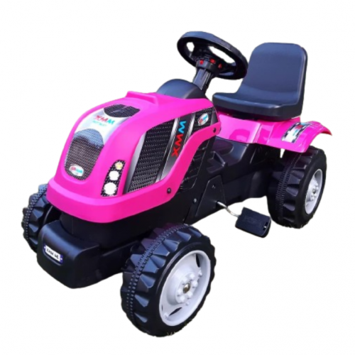 Traktor na pedale MMX roze 