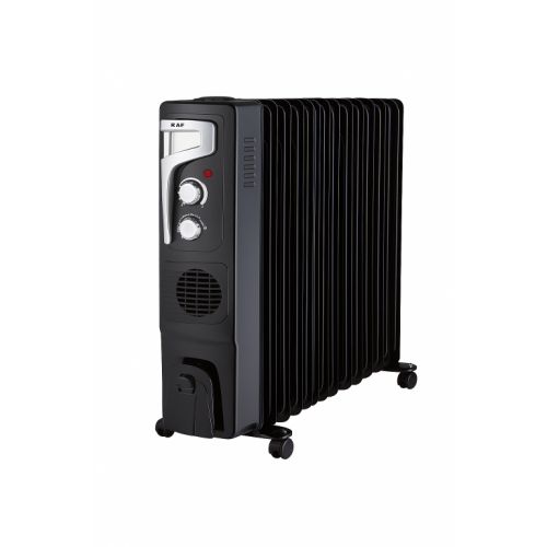 Uljni radijator sa ventilatorom 13 rebara crni 2900W RAF R.1329B 