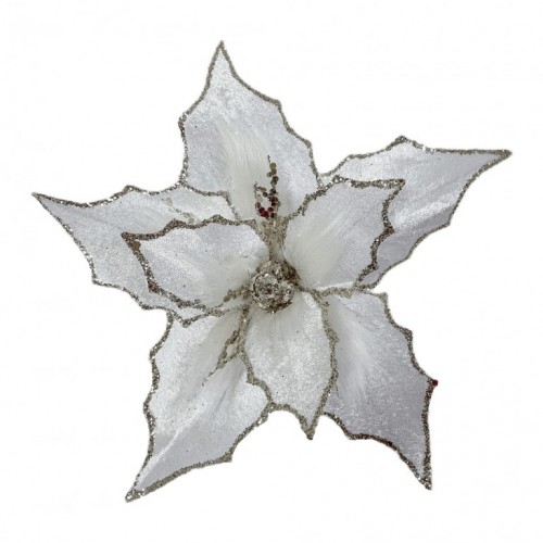 Blossom, novogodišnji cvet, bela, 23cm