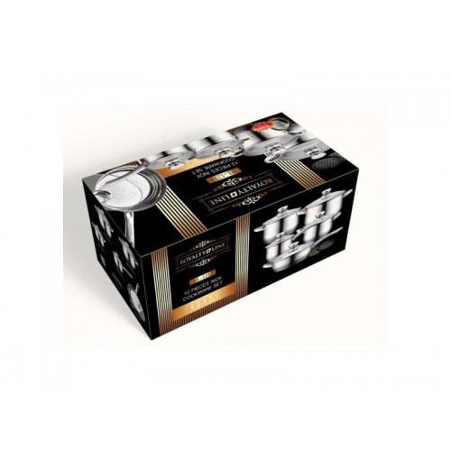 Šerpe sa poklopcem set 12 delova inox Royalty RL1232-12