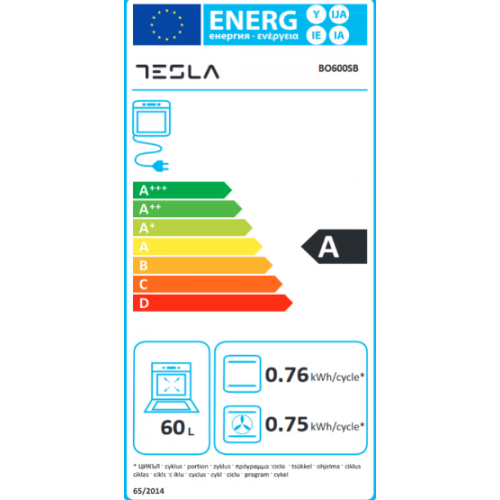 TESLA ugradna rerna BO600SB