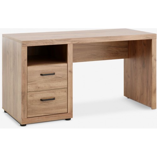 Radni sto Lindoh 60x140 2 fioke 1 polica hrast boja