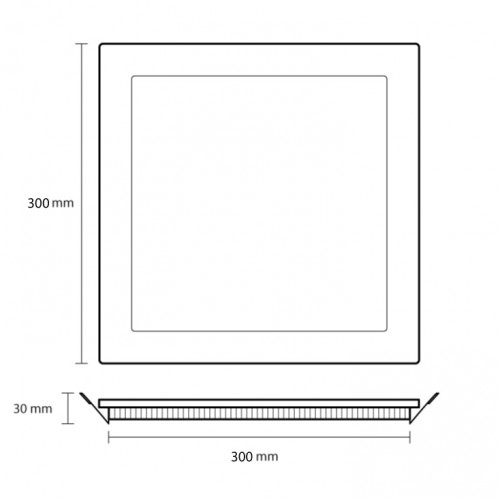 LED ugradna panel lampa 24W dnevno svetlo LUP-P-24/W