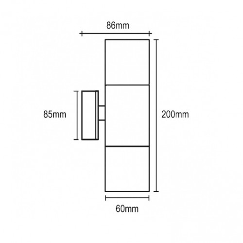 Zidna lampa 2xGU10 JM-4077