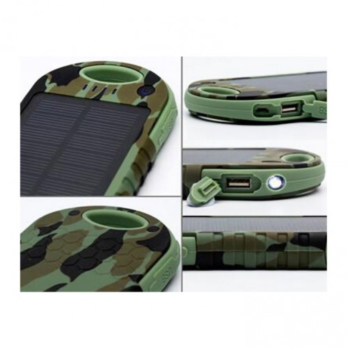 PowerBank baterija/punjač 6000 mAh solarni Military