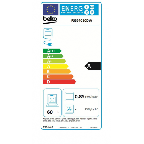 Električni šporet Beko FSS 54010 DW ELE00975