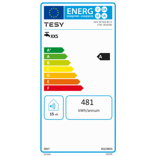 Bojler električni protočni IWH 50 X02 BA H ELE02295