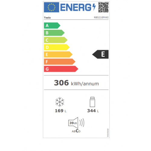 Tesla RB5210FHXI frižider side by side, total nofrost, 513L, širina 90 cm, visina 177 cm, inox 