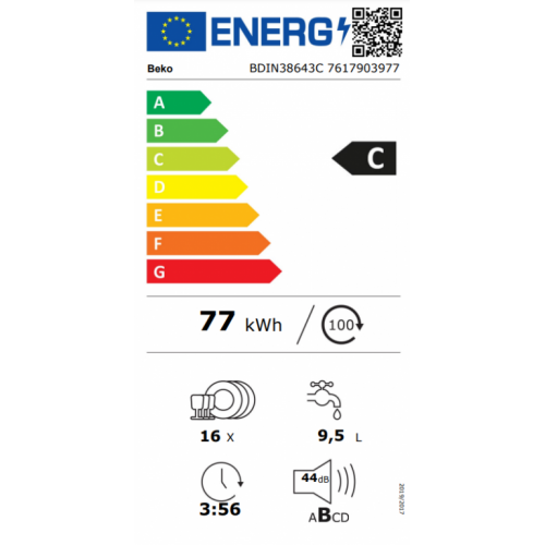 Ugradna mašina za pranje sudova BEKO BDIN 38643 C ProSmart 