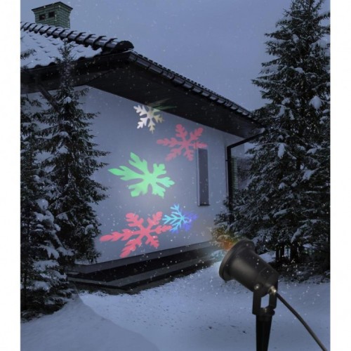 Novogodišnji LED Projektor Sa Rotirajućim Pahuljicama i Novogodišnjim Figurama