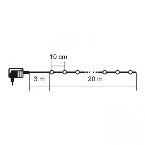 Lampice za jelku sa 200 višebojnih LED dioda ML-C2006