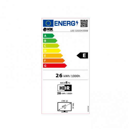 VOX smart TV 32" VOX-LED32GOH300B