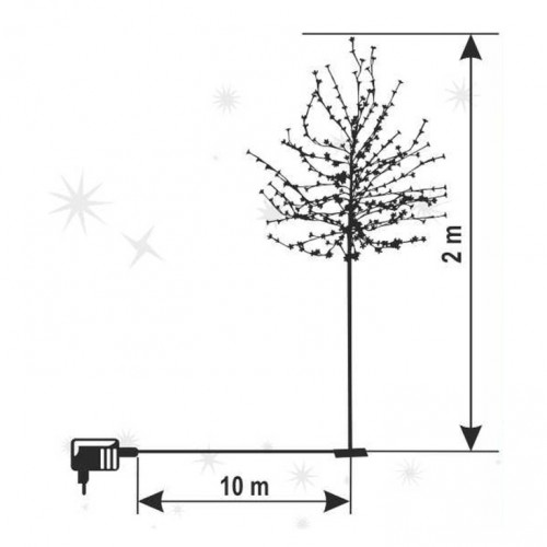Ukrasno drvo sa LED diodama 200cm CBT320