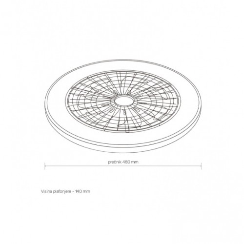 Dimabilna LED plafonjera 48W sa ventilatorom YL-FAN-01