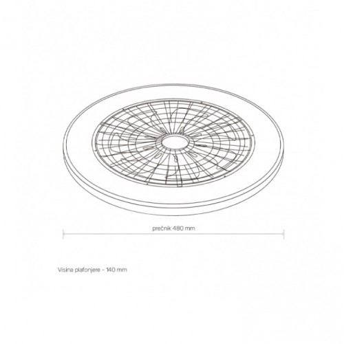 Dimabilna LED plafonjera 48W sa ventilatorom YL-FAN-02