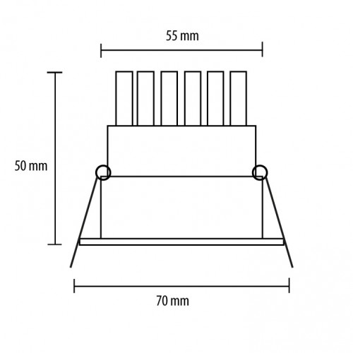 Ugradna LED lampa 3.6W hladno bela