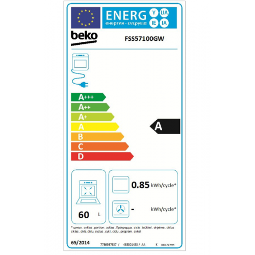 Šporet Beko FSS 57100 GW ELE00976