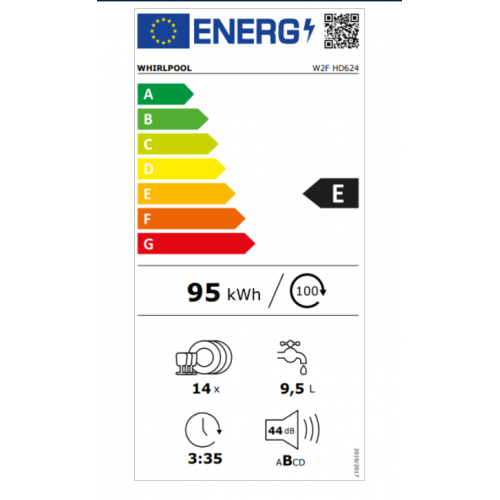 WHIRLPOOL W2F HD624 Mašina za pranje sudova