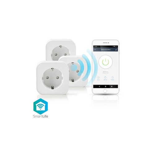 Nedis Wi-Fi Smart Plug Schuko Type F 10 A 3-Pack