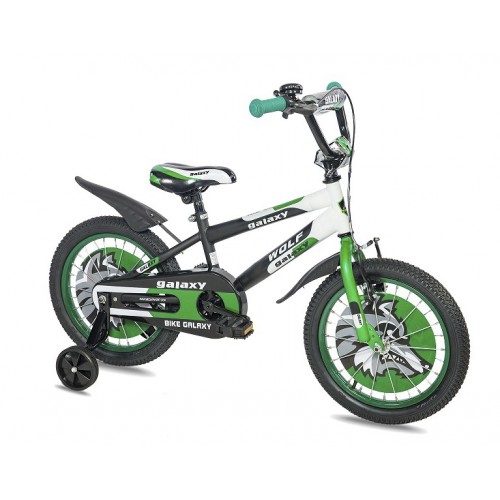 Dečiji bicikl Wolf 16" crna/siva/zelena