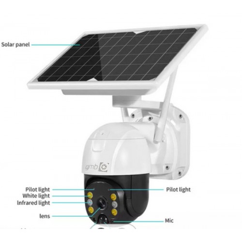 CAM-IP4MP-EK2-WIFI GMB kamera Solar 4 mpix microSD iCSee xmeye pro app Two-way voice PTZ ip66