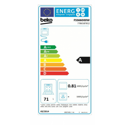 Električni šporet FSS 66000 W