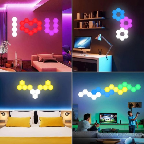 Heksagon RGB LED set PLF017A