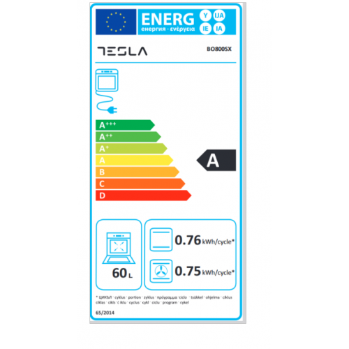 Ugradna rerna BO800SX TESLA 