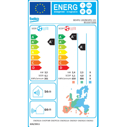 BEKO BEHPG 120/ BEHPG 121 Inverter klima uređaj + set za montažu