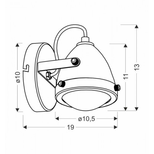 Crazy Zidna Lampa Crna 1x15W GU10