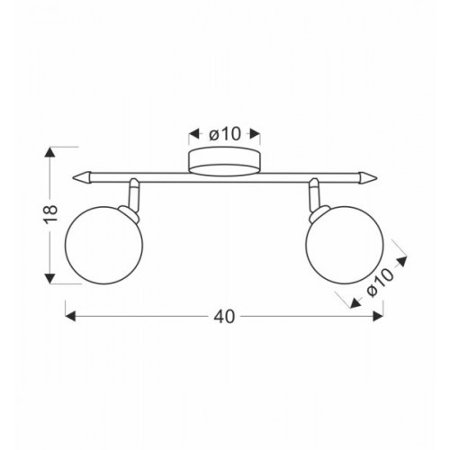 Rodia Plafonska Lampa Patina 2x40W G9