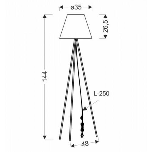 Platino Podna Lampa 2 1x40W E27