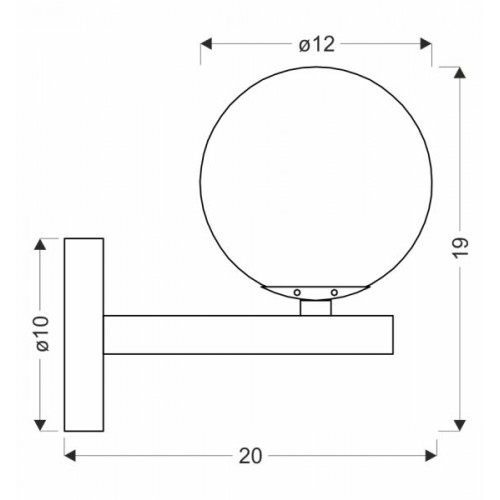 Kama Zidna Lampa Crna 1x28 G9