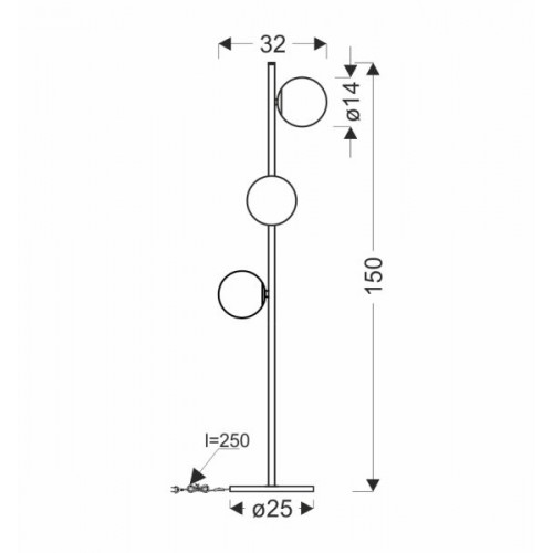 Kama Podna Lampa 2 3x28W G9