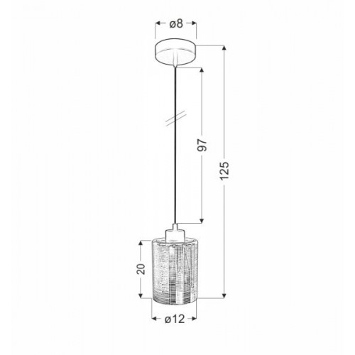 Cox Viseća Lampa 12 1x60W E27 Hrom