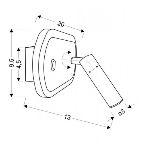 Miracle Zidna Lampa Bela 6W+3W 4000K LED
