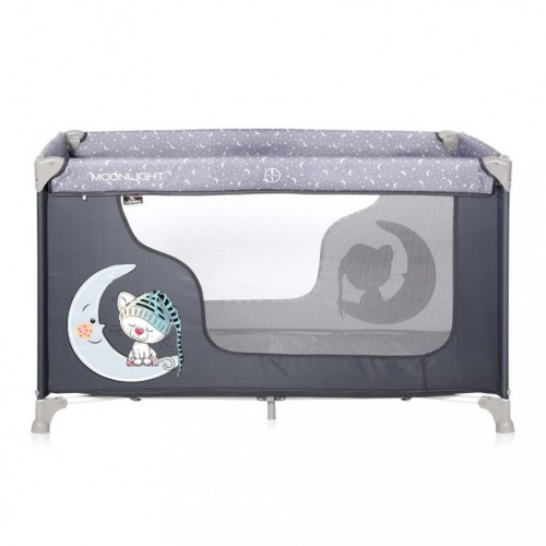 Prenosivi Krevet Lorelli Moonlight 1 Nivo - Grey Cute Moon