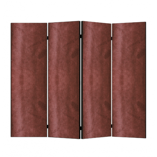 Paravan Amsterdam pliš 4 krila 260x175cm crvena 