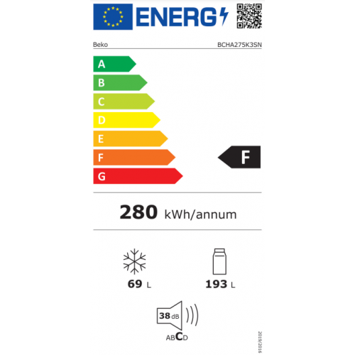 Ugradni frižider Beko BCHA275K3SN