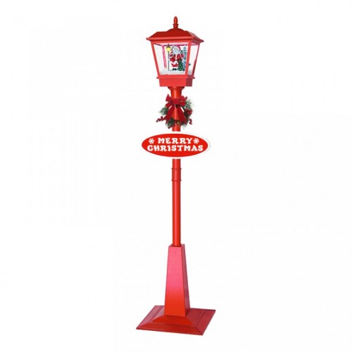 Novogodišnja ulična snežna lampa 180cm crvena