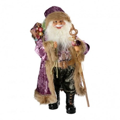 Bun Bun 70 novogodišnja dekoracija Deda mraz ljubičasta 60cm